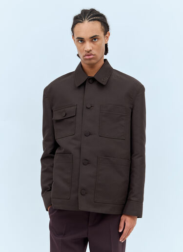 LN-CC® - Gucci: Technical Cotton-Blend Jacket - Brown Gucci Technical Cotton-Blend Jacket Brown guc0158011