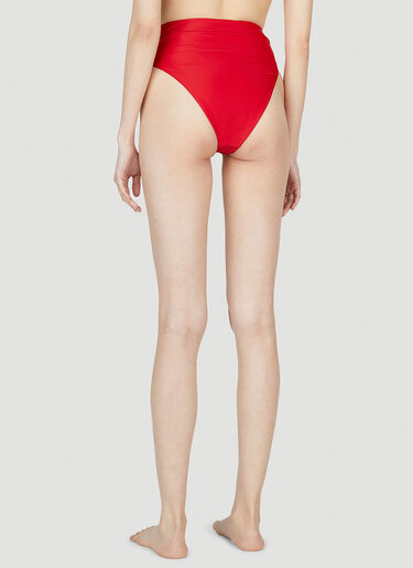 Ziah 90s ハイウエストビキニボトム レッド zia0253004