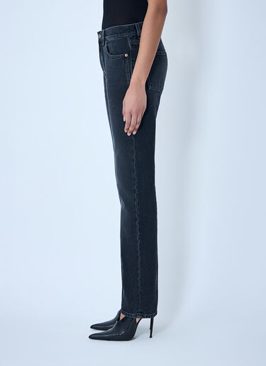 LN-CC® - Saint Laurent: Straight High Rise Jeans - Black Saint Laurent Straight High Rise Jeans Black sla0263022