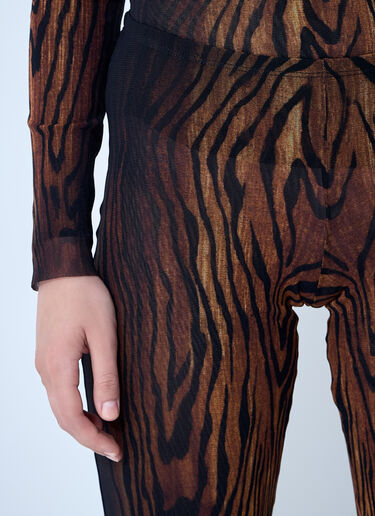 LN-CC® - Jean Paul Gaultier: Wood Mesh Pants - Black Jean Paul Gaultier Wood Mesh Pants Black jpg0261002