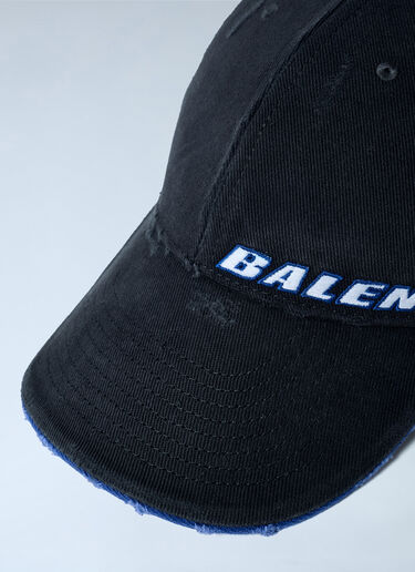 Balenciaga Logo Motif Baseball Cap Black bal0162009