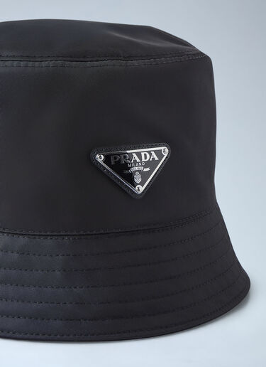 Prada Logo Bucket Hat  Black pra0245063