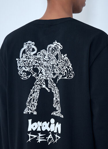 LN-CC® - Brain Dead: Logo Motif T-Shirt - Black Brain Dead Logo Motif T-Shirt Black bra0162001