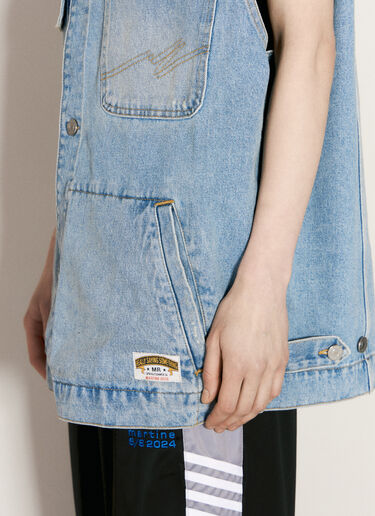 LN-CC® - Martine Rose: 데님 질레 - 블루 Martine Rose 데님 질레 블루 mtr0255010