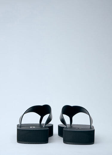 LN-CC® - The Row: Dune Platform Thong Sandals - Black The Row Dune Platform Thong Sandals Black row0264071