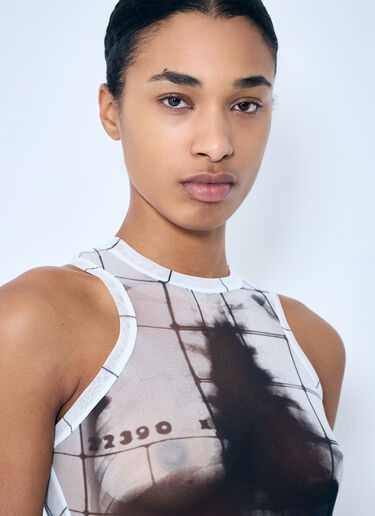 LN-CC® - Jean Paul Gaultier: Squeletor Mesh Bodysuit - White Jean Paul Gaultier Squeletor Mesh Bodysuit White jpg0259019