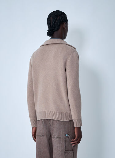 Bottega Veneta Compact Wool Cardigan Beige bov0162001