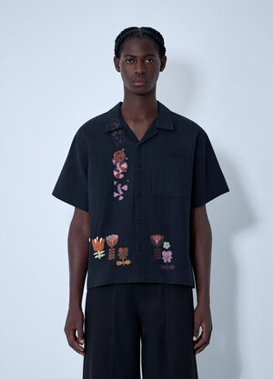 Story mfg. 그리팅스 셔츠  블랙 str0161007