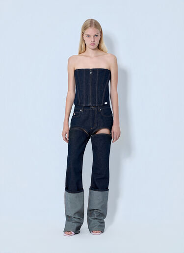 LN-CC® - Jean Paul Gaultier: 牛仔束身衣 - 蓝色 Jean Paul Gaultier 牛仔束身衣 蓝色 jpg0264005