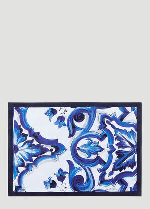 Dolce & Gabbana Casa 'Blu Mediterraneo' linen placemat and napkin set Multicoloured wps0690052