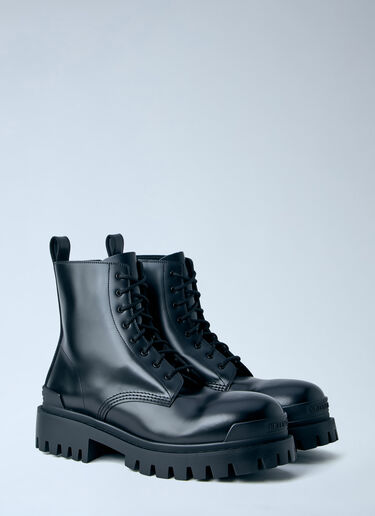 LN-CC® - Balenciaga: Combat Strike Boots - Black Balenciaga Combat Strike Boots Black bal0163021