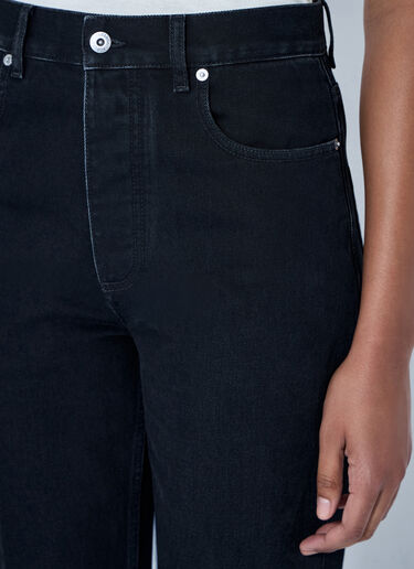 LN-CC® - Bottega Veneta: Wide-Leg Denim Trousers - Black Bottega Veneta Wide-Leg Denim Trousers Black bov0264053