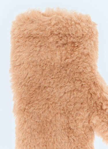 Max Mara Alpaca And Wool Mittens Beige max0258025