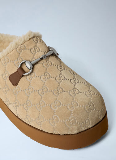 LN-CC® - Gucci: Horsebit Suede Mules - Beige Gucci Horsebit Suede Mules Beige guc0161049