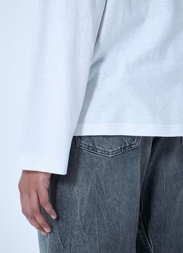 Acne Studios Graphic Print Long Sleeve T-Shirt White acn0264042