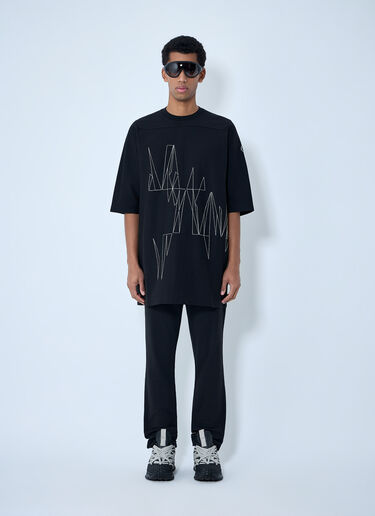 Moncler + Rick Owens グラフィック刺繍Tシャツ ブラック mcs0363019