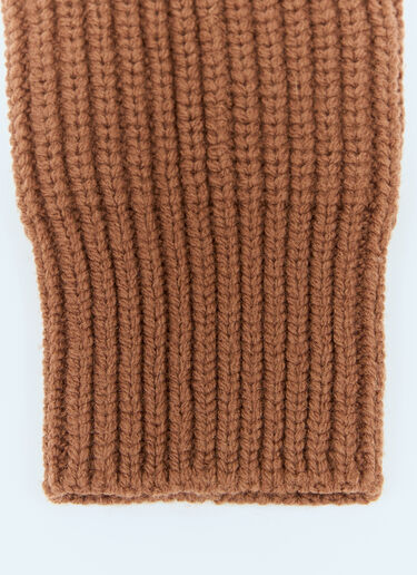 LN-CC® - Dries Van Noten: Wool Cuffs - Brown Dries Van Noten Wool Cuffs Brown dvn0158033