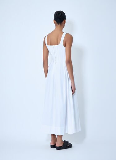 LN-CC® - Sportmax: Square Neck Sleeveless Dress - White Sportmax Square Neck Sleeveless Dress White spx0264007