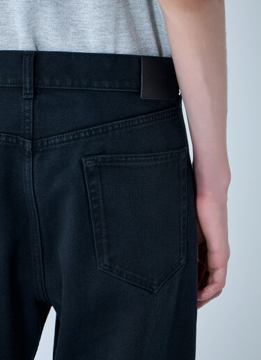 LN-CC® - Saint Laurent: Loose Straight Denim Pants - Black Saint Laurent Loose Straight Denim Pants Black sla0164001