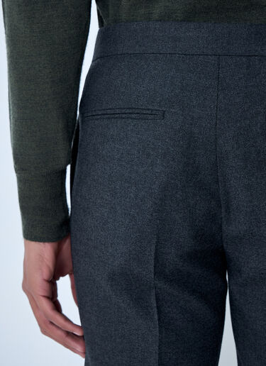 LN-CC® - Maison Margiela: Drawstring Wool Pants - Black Maison Margiela Drawstring Wool Pants Black mla0164006