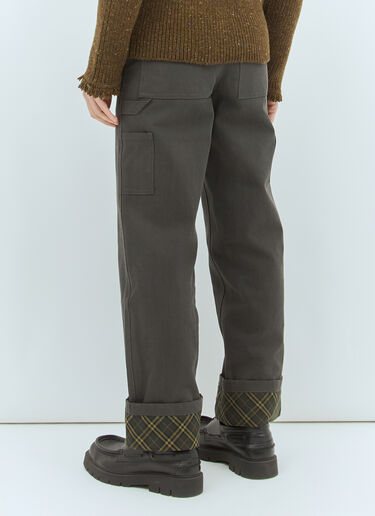 Burberry Cotton Carpenter Pants Grey bur0158002