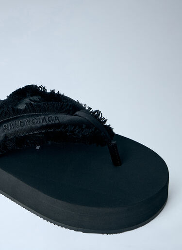 LN-CC® - Balenciaga: Jet Lag Thong-Strap Sandals - Black Balenciaga Jet Lag Thong-Strap Sandals Black bal0264025