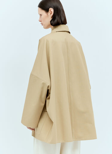 LN-CC® - TOTEME: Twill Overshirt Jacket - Beige TOTEME Twill Overshirt Jacket Beige tot0257011