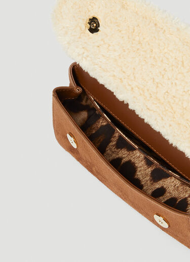 Dolce & Gabbana Sicily Suede Small Handbag Brown dol0254014