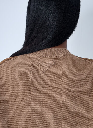 Prada Wool-And-Cashmere-Blend Sweater Brown pra0262060