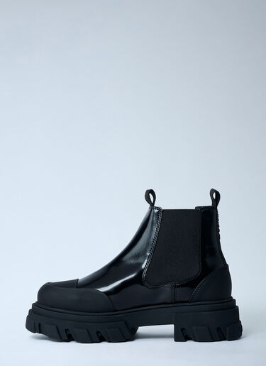 LN-CC® - GANNI: Low Chelsea Boots - Black GANNI Low Chelsea Boots Black gan0262013