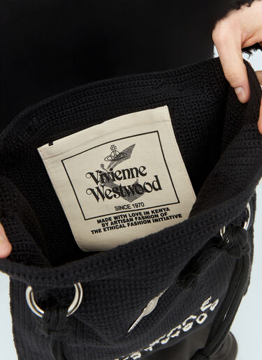 LN-CC® - Vivienne Westwood: Mabel Large Crochet Tote Bag - Black Vivienne Westwood Mabel Large Crochet Tote Bag Black vvw0158009