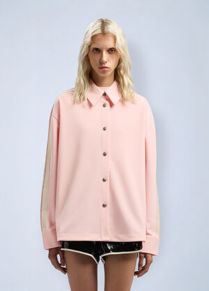 LN-CC® - Palm Angels: Classic Logo Tonal Track Shirt - Pink Palm Angels Classic Logo Tonal Track Shirt Pink pma0262123