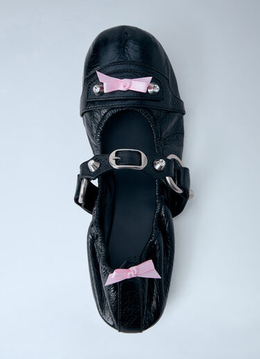 LN-CC® - Balenciaga: City Ballerinas Flats - Black Balenciaga City Ballerinas Flats Black bal0263018