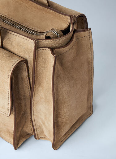 Miu Miu Structured Leather Handbag Cream miu0265025
