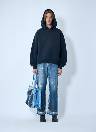 Acne Studios Logo Hooded Sweatshirt Navy acn0364037