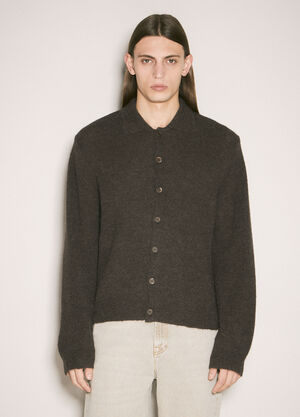 LN-CC® - Our Legacy: Evening Polo Cardigan - Brown Our Legacy Evening Polo Cardigan Brown our0159012