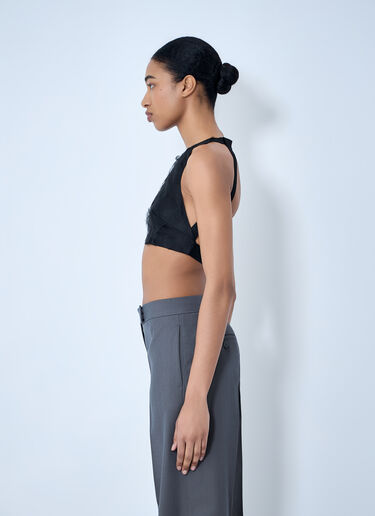 LN-CC® - Max Mara: Suede Halter Crop Top - Black Max Mara Suede Halter Crop Top Black max0264309