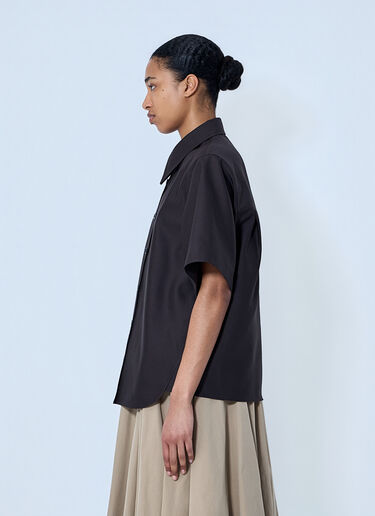LN-CC® - Bottega Veneta: Wool and Silk Toile Shirt - Brown Bottega Veneta Wool and Silk Toile Shirt Brown bov0264046