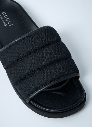 LN-CC® - Gucci: GG Slides - Black Gucci GG Slides Black guc0161051