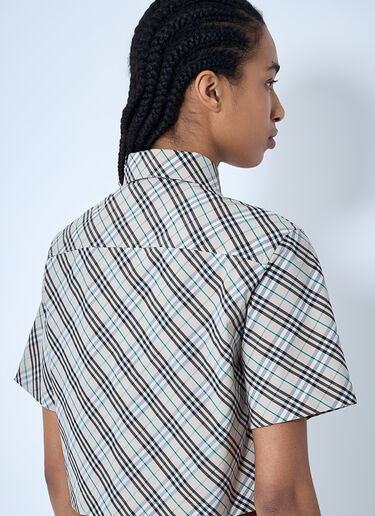 LN-CC® - Burberry: 短款格纹衬衫 - 米色 Burberry 短款格纹衬衫 米色 bur0259008