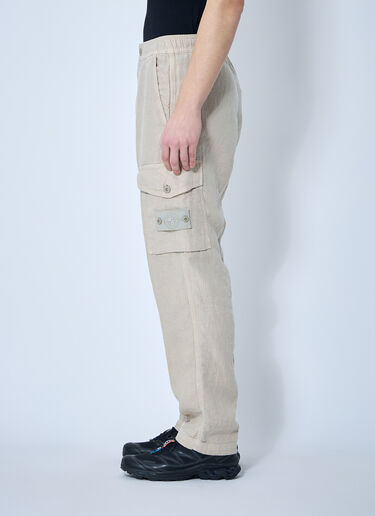 LN-CC® - Stone Island: Ghost Linen Cargo Pants - Beige Stone Island Ghost Linen Cargo Pants Beige sto0160022