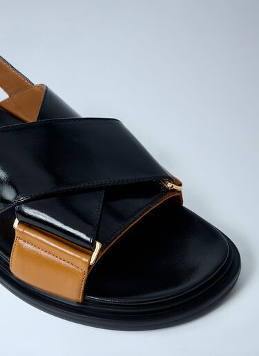 Marni Fussbett Leather Sandals Black mni0263015