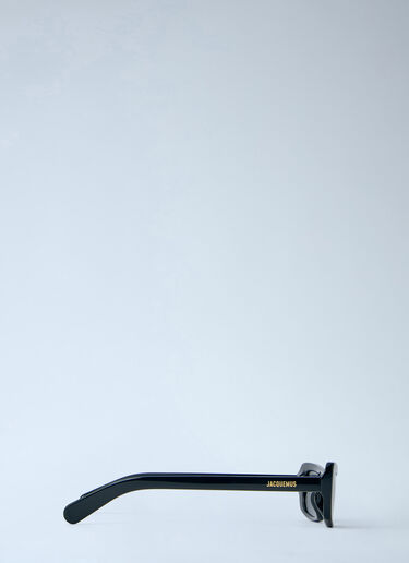 LN-CC® - Jacquemus: Les Lunettes Capri Sunglasses - Black Jacquemus Les Lunettes Capri Sunglasses Black jac0364018
