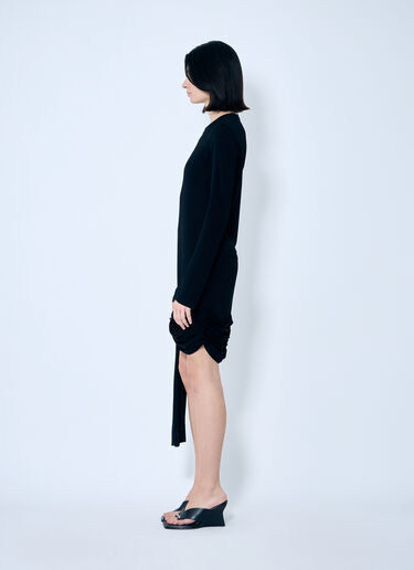 JW Anderson 垂褶下摆连衣裙  黑色 jwa0259003
