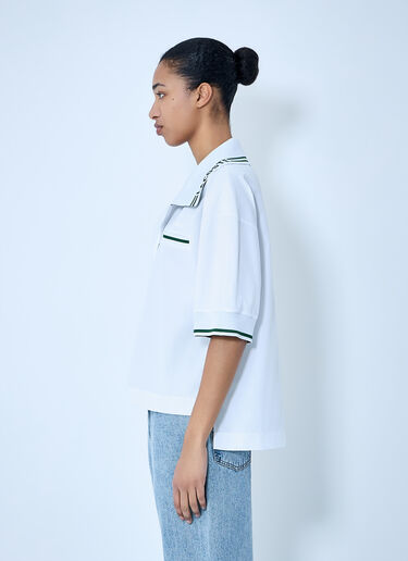Lacoste Wide-Collar Cotton Shirt White lac0264014