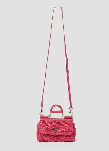Dolce & Gabbana 스몰 시칠리아 핸드백 핑크 dol0253032