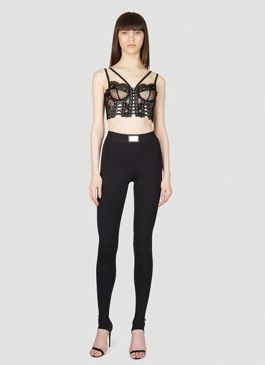 LN-CC® - Dolce & Gabbana: Floral Lace Bralette Top - Black Dolce & Gabbana Floral Lace Bralette Top Black dol0253016