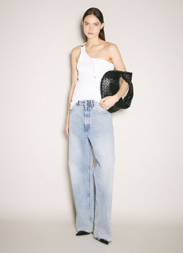 LN-CC® - Jean Paul Gaultier: Overall Buckles Tank Top - White Jean Paul Gaultier Overall Buckles Tank Top White jpg0359002
