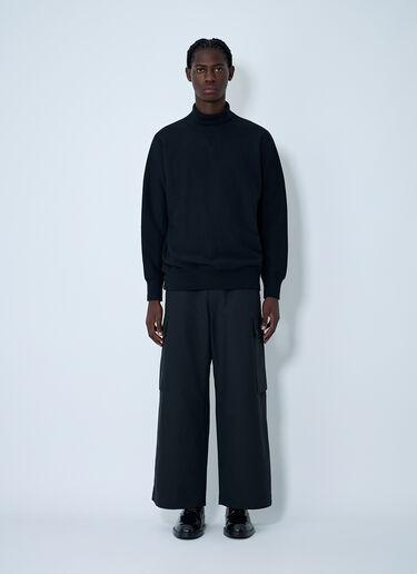 LN-CC® - Comme des Garçons Homme: High-Neck Pullover Sweater - Black Comme des Garçons Homme High-Neck Pullover Sweater Black cdh0162008