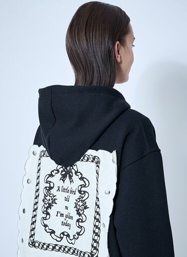 Chopova Lowena Emotional Napkin Hooded Sweatshirt Black cho0360009